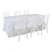 Catering set for 6 persons - square banquet table