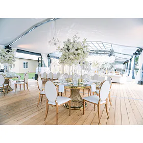 Exkluzivní „Glass“ obloukový stan 10x20 m